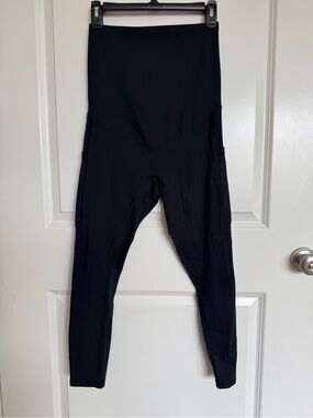 Enerful Maternity High-Waist Black Performance capris